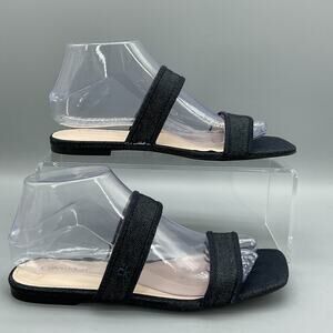 NEW Calvin Klein Women’s Felisa Double Band Flats Dark Blue Size 7M